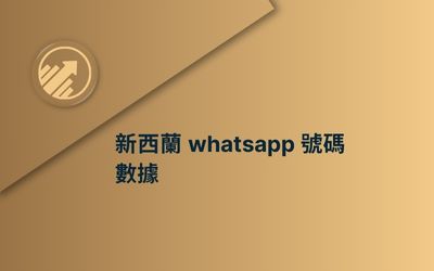 新西蘭 whatsapp 號碼數據